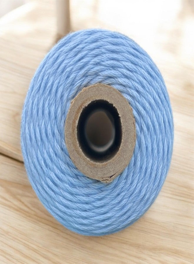 MARI - Cotton Crochet Yarn - Medium Thicker - Baby Blue - (100 Grams / 125 Metres) - Image 4